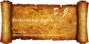 Dudinszky Judit névjegykártya