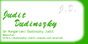 judit dudinszky business card